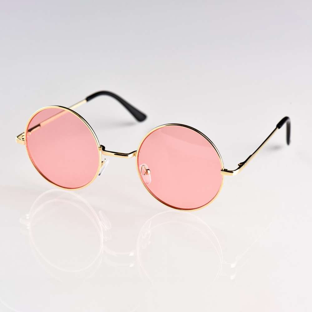 Round festival sunglasses pink