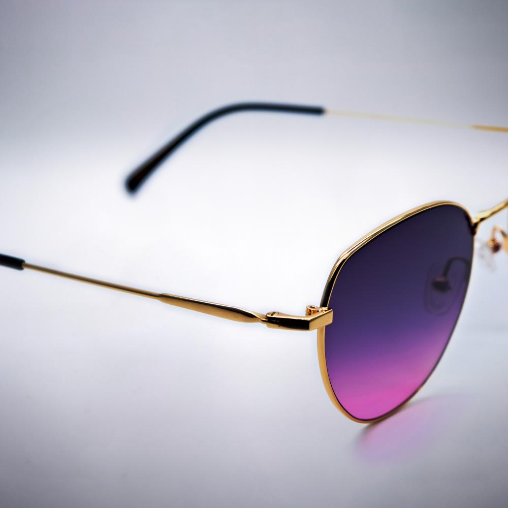 Round Pink Fade Cat Sunglasses side view