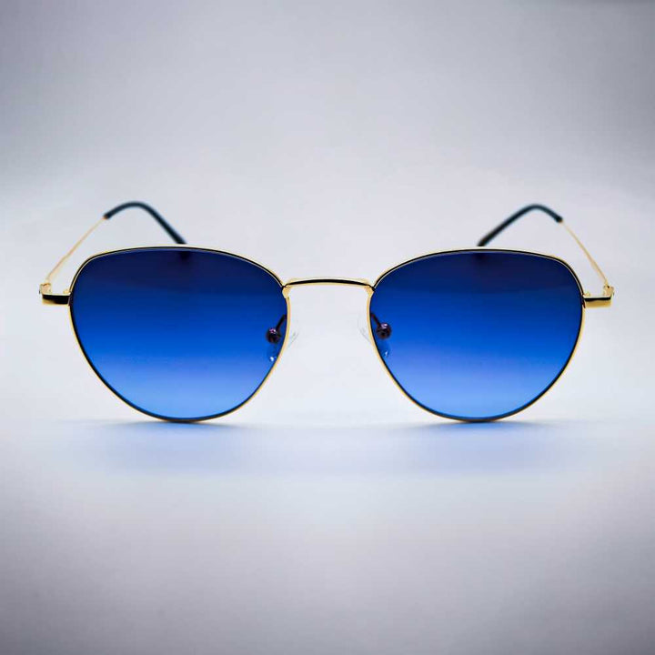 Round Dark Blue fade Cat Sunglasses