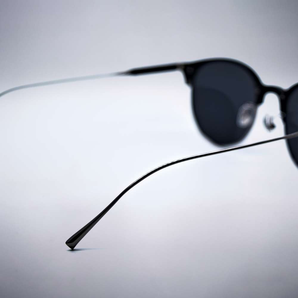 Titanium Clubmaster Sunglasses