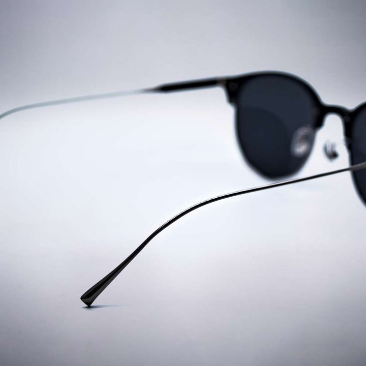 Titanium Clubmaster Sunglasses