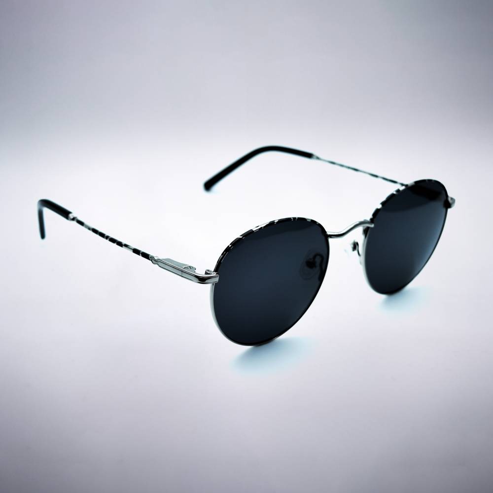Round Zebra Sunglasses Black Pattern #desktop-half for half-width